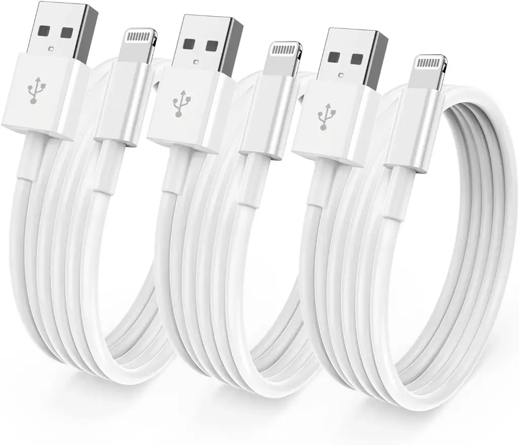 Pack of 3 Fast Charging & Data Sync Cable USB Cable for Apple iPhone 5 6 7 8 X XS XR 11 12 13 Pro iPad